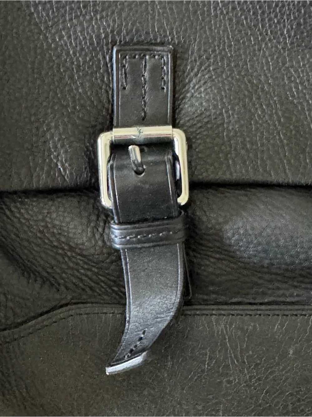 Vintage TUMI Black Pebbled Leather Messenger  Shoulder Bag
